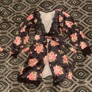 FREE W BUNDLE PURCHASE Satin lingerie cover up robe